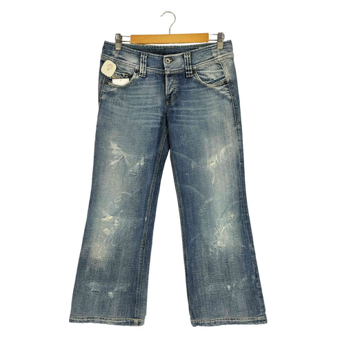 ディーゼル DIESEL LAMBRY ダメージ加工 ローライズ ボタンフライ フレア デニム メンズ W28/L32