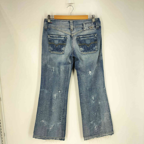 ディーゼル DIESEL LAMBRY ダメージ加工 ローライズ ボタンフライ フレア デニム メンズ W28/L32