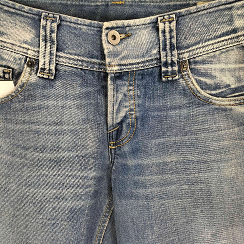 ディーゼル DIESEL LAMBRY ダメージ加工 ローライズ ボタンフライ フレア デニム メンズ W28/L32