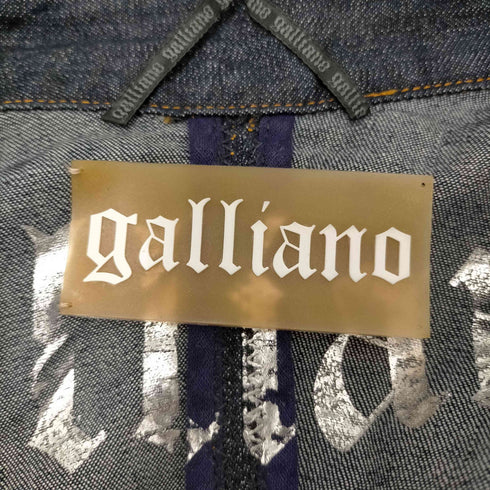 ジョンガリアーノ JOHN GALLIANO イタリア製 ステッチ デザイン デニム ジャケット レディース 24/38