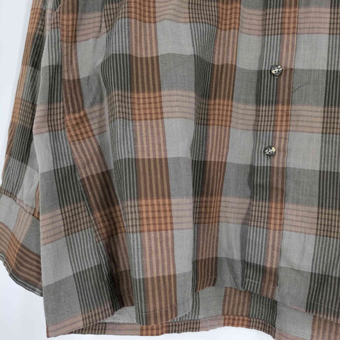 FITTED SHIRT ポリコットン チェック BD シャツ メンズ import:M