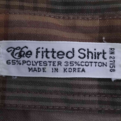 FITTED SHIRT ポリコットン チェック BD シャツ メンズ import:M