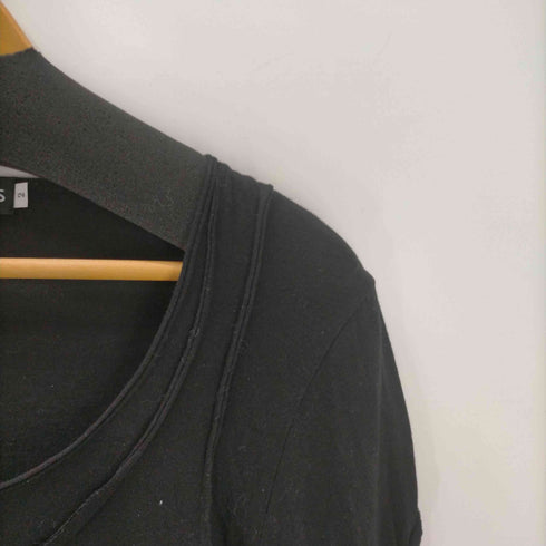 バッファローボブズ BUFFALO BOBS NOIR/BLANC プリント ほつれ レイヤード加工 ロング Tシャツ Y2K メンズ JPN:2