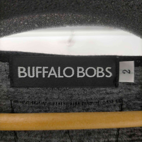 バッファローボブズ BUFFALO BOBS NOIR/BLANC プリント ほつれ レイヤード加工 ロング Tシャツ Y2K メンズ JPN:2