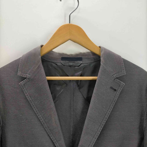 ランバン LANVIN コロネット期 ブラッシュウール アンコン テーラード ジャケット メンズ EUR:44