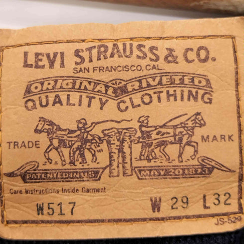 リーバイス Levis 日本製 白タブ ボタン裏J09刻印 517 ブーツカット コーデュロイパンツ メンズ W29 L32