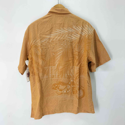 ハーレーダビッドソン HARLEY-DAVIDSON シルクコットン 両面 刺繍 半袖 シャツ メンズ import:S