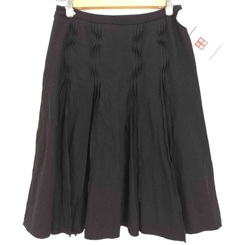 クレージュ courreges ウール インバーテッドプリーツ スカート レディース 38
