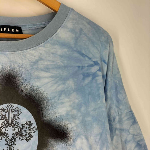 レフレム REFLEM クロスプリント バックレースアップ オーバーサイズTシャツ レディース FREE