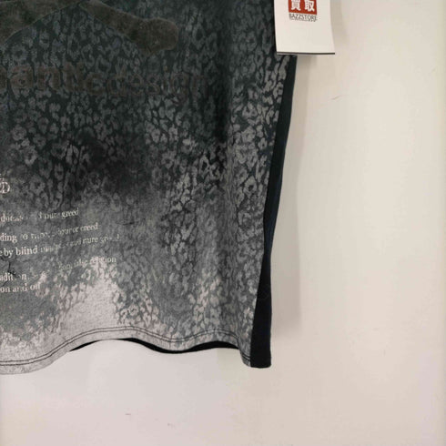 ロエン Roen semanticdesigns フロッキー スカル プリント 総柄 Vネック Tシャツ Y2K メンズ JPN:M