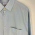 ザラ ZARA コットンリネン ストライプ レギュラーカラーシャツ メンズ import:M