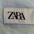 ザラ ZARA コットンリネン ストライプ レギュラーカラーシャツ メンズ import:M