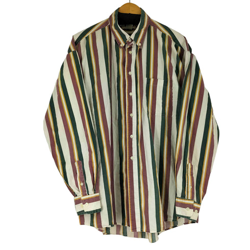 セントジョンズベイ STJOHNS BAY 90S L/S ストライプ ボタンダウンシャツ メンズ import:XL