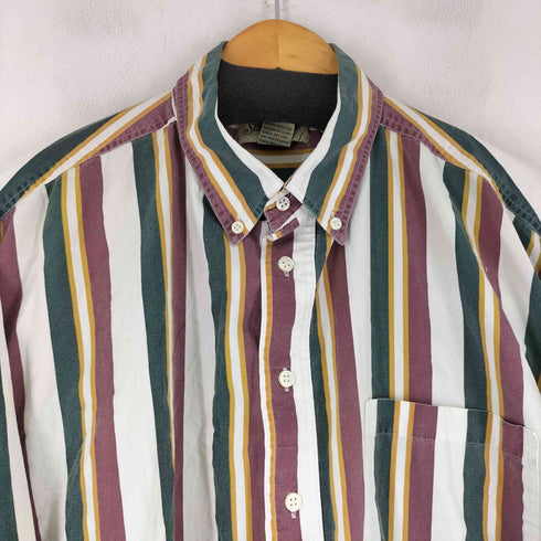 セントジョンズベイ STJOHNS BAY 90S L/S ストライプ ボタンダウンシャツ メンズ import:XL