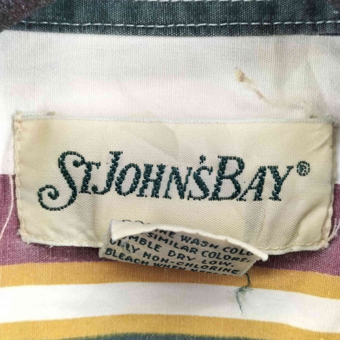 セントジョンズベイ STJOHNS BAY 90S L/S ストライプ ボタンダウンシャツ メンズ import:XL