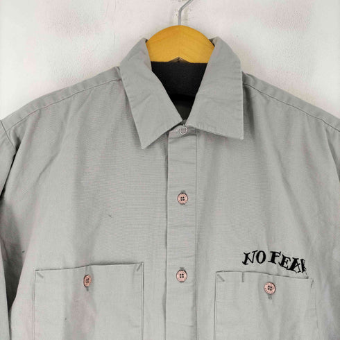 ノーフィアー NO FEAR 90S スナップボタン L/S ワークシャツ メンズ import:M
