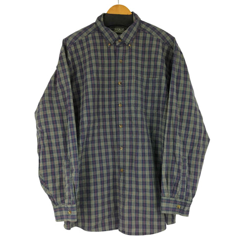 エルエルビーン L.L.Bean 90S チェック柄 ボタンダウンシャツ メンズ import:XL