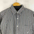 ノーティカ NAUTICA 80S TWO-PLY COTTON ストライプ L/S シャツ メンズ import:L