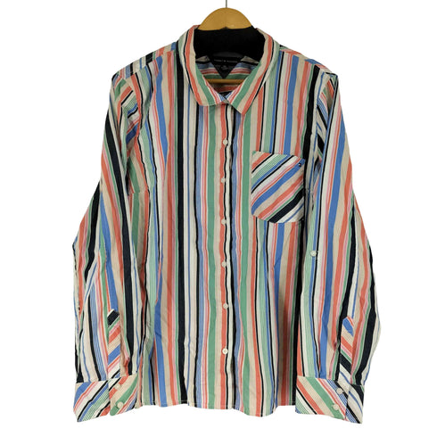 トミーヒルフィガー TOMMY HILFIGER マルチストライプ L/S シャツ レディース import:XXL