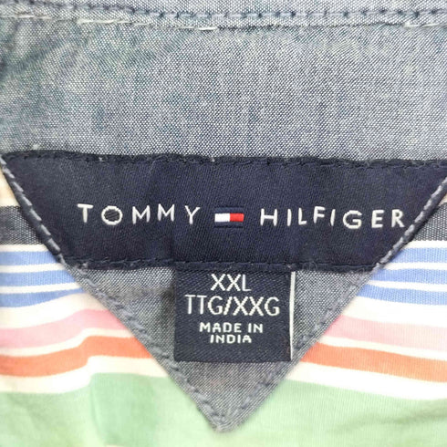 トミーヒルフィガー TOMMY HILFIGER マルチストライプ L/S シャツ レディース import:XXL