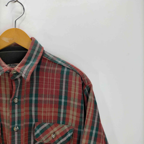 リーバイス Levis 90S USA製 Outdoor ALSKA SHITRS 両フラップ コットン フランネル シャツ 1995年製 メンズ import:L