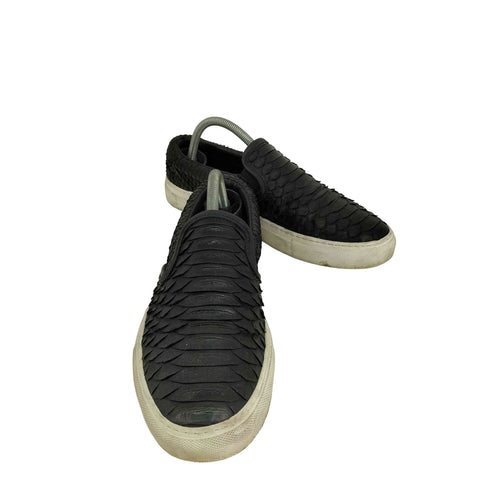 ディエッメ DIEMME garga black python slip-ons メンズ JPN:41