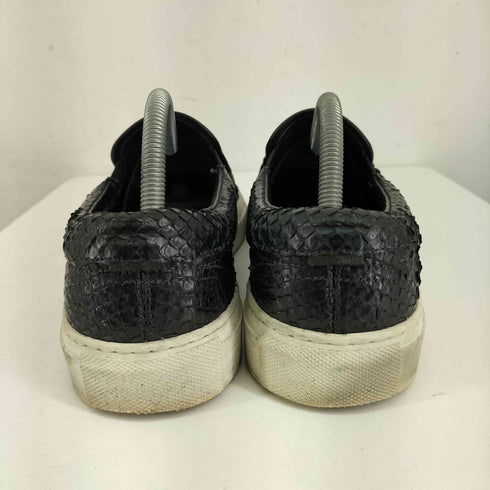 ディエッメ DIEMME garga black python slip-ons メンズ JPN:41