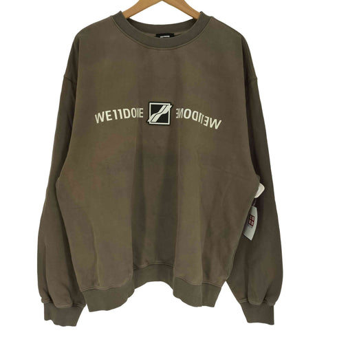 ウェルダン WE11DONE MIRROR PATCH ROGO SWEATSHIRT ミラーパッチロゴスウェットシャツ メンズ import:M