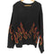 Cathy's Closet flame acrylic knit ファイヤー パターン プルオーバー ニット メンズ import:M