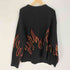 Cathy's Closet flame acrylic knit ファイヤー パターン プルオーバー ニット メンズ import:M