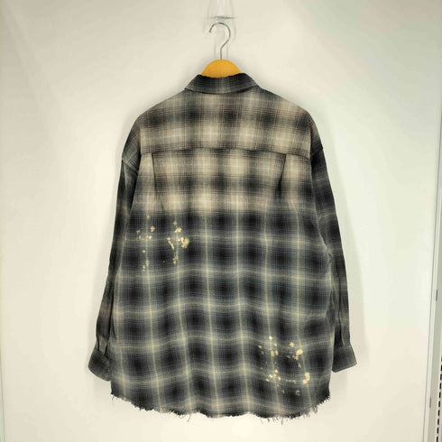 フリークスストア FREAKS STORE 25AW Relax Fit リラックスフィット ブリーチ加工 オンブレチェック ネルシャツ メンズ JPN:L