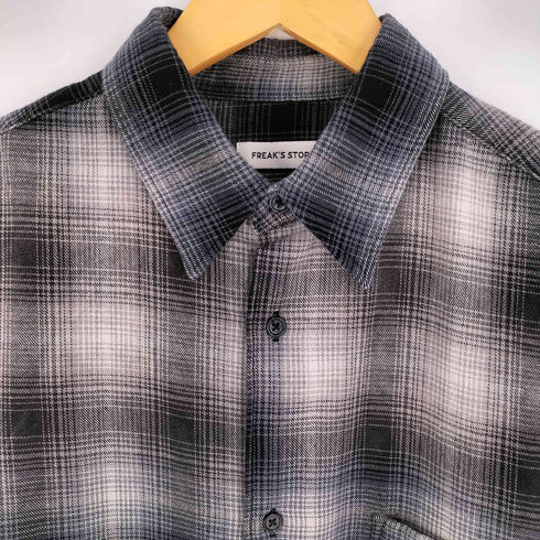 フリークスストア FREAKS STORE 25AW Relax Fit リラックスフィット ブリーチ加工 オンブレチェック ネルシャツ メンズ JPN:L