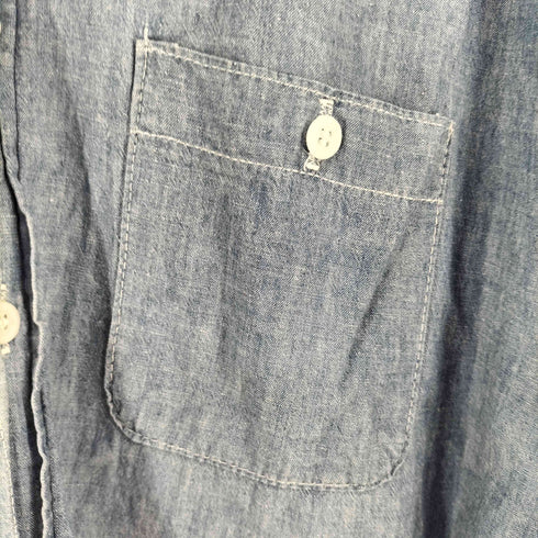 ファイブブラザー FIVE BROTHER 70-80s USA製 The Bill'sプリント シャンブレーシャツ メンズ import:L