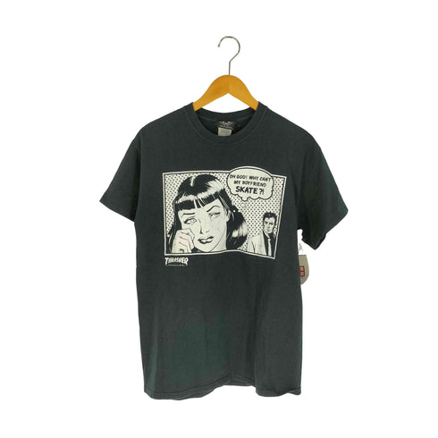 スラッシャーマガジン THRASHER MAGAZINE 90-00S イラストプリント S/S クルーネック Tシャツ メンズ import:M