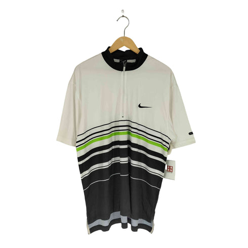 ナイキ NIKE USA製 AGASSI S/S テニス ハーフジップポロ メンズ JPN:L