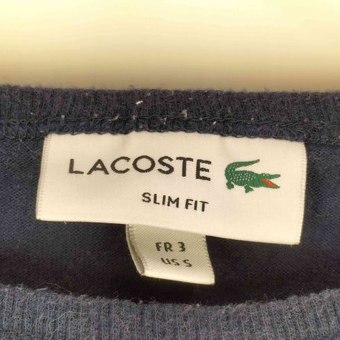 ラコステ LACOSTE SILM FIT ロゴ刺繍 S/S クルーネックTシャツ メンズ import:S