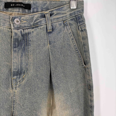 GO JEANS タック ワイド デニム メンズ import:S