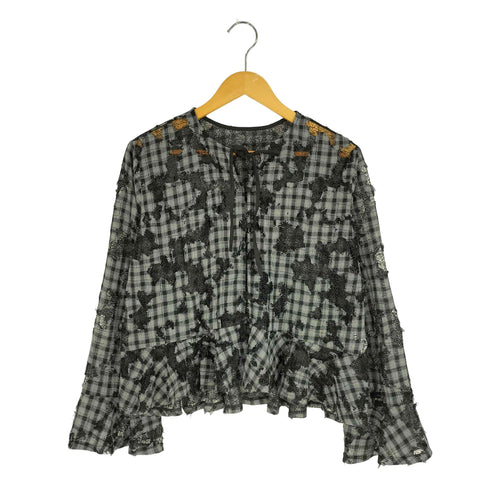 レイビームス Ray BEAMS 25AW チェック レース ダメージ シャツ レディース