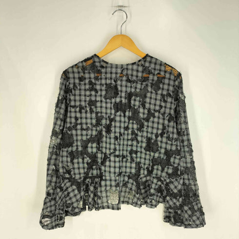 レイビームス Ray BEAMS 25AW チェック レース ダメージ シャツ レディース