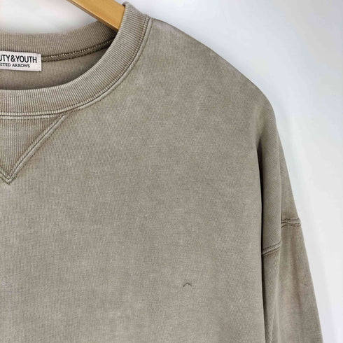 ビューティーアンドユースユナイテッドアローズ BEAUTY & YOUTH UNITED ARROWS フェード クルーネック スウェット Tシャツ メンズ JPN:L