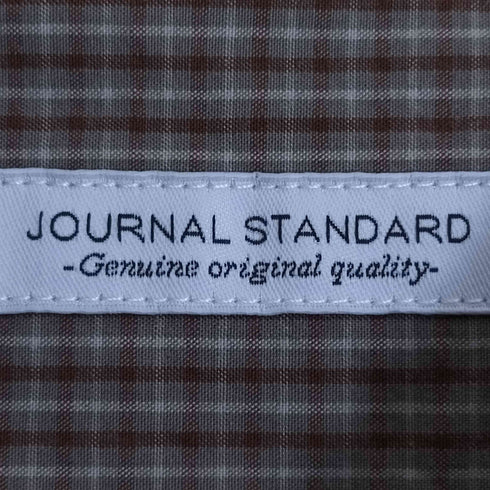 ジャーナルスタンダード JOURNAL STANDARD ミニ チェック クロップド 長袖 シャツ “短丈” メンズ JPN:L