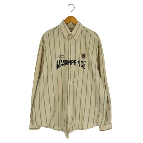 MASONPRINCE オーバーサイズ ボタンダウン レトロ ストライプ シャツ メンズ JPN:3