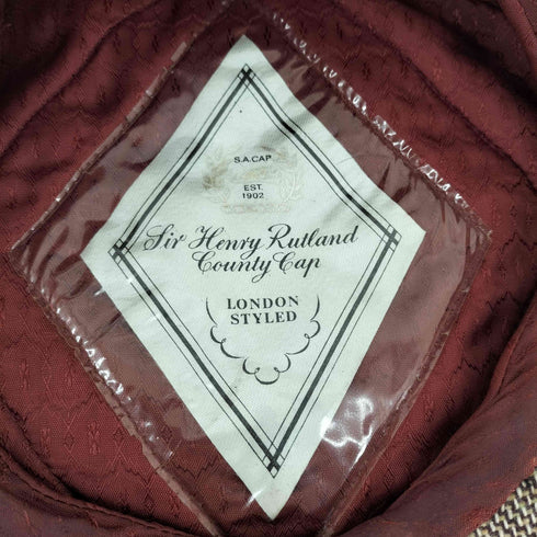 sir henry rutland LONDON STYLED ツイードチェック キャスケット メンズ