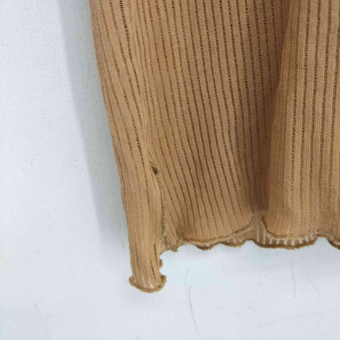 オーラリー AURALEE SEE-THROUGH RIB MOCK NECK L/S TEE メンズ JPN:0