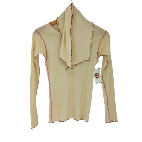ベースレンジ BASERANGE pava longsleeve ネックスカーフ付きコットンリブプルオーバー レディース JPN:M