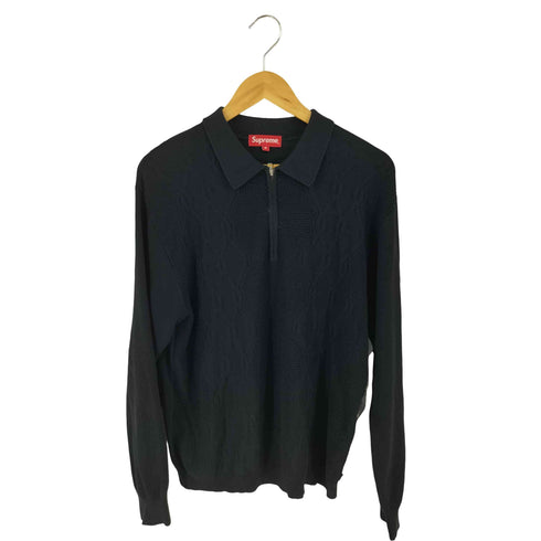 シュプリーム Supreme 16AW Cable Stripe Knit L/S Polo メンズ M