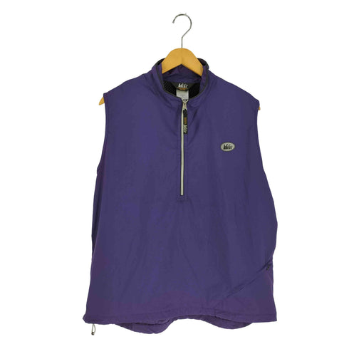 レイ REI オーバルロゴ メッシュ切替 ハーフジップ シェルベスト レディース import:XL