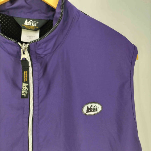 レイ REI オーバルロゴ メッシュ切替 ハーフジップ シェルベスト レディース import:XL
