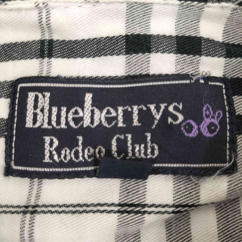 バーバリーズ BURBERRYS 90S RODEO CLUB ロゴ刺繍 ノバチェック ボタンダウン L/S シャツ メンズ import:L