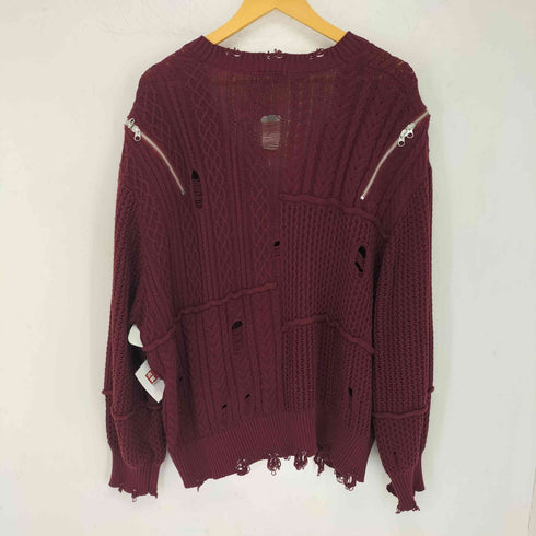 ハレ HARE 25AW BIGダメージZIPカーディガン メンズ FREE